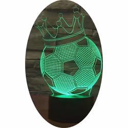 Lampe de Décoration 3D Ballon de Foot LED 7 Couleurs 0.5W Interrupteur Tactile YONIS