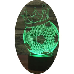 Lampe de Décoration 3D Ballon de Foot LED 7 Couleurs 0.5W Interrupteur Tactile YONIS