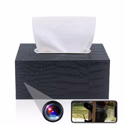 Boîte Mouchoirs Caméra Espion Full HD 1080P Détecteur Mouvement Cachée WiFi YONIS
