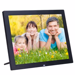 Cadre Numérique Photo Musique Vidéo HD LED USB Contrôle Distance 15 Pouces Noir YONIS