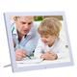 Cadre Photo Numérique HD LED 14 Pouces Tout-En-Un Lecteur MP3 Mp4 Alarme Blanc + SD 4Go YONIS
