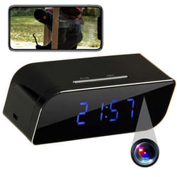 Réveil Caméra Espion Wifi IP Android iOs Vision Nocturne Détection de Mouvement + SD 4Go YONIS