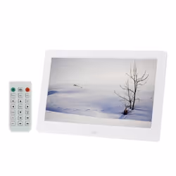 Cadre Photo Numérique Port USB Lecteur Vidéo Audio MP3 Films Carte SD Mmc Blanc + SD 4Go YONIS