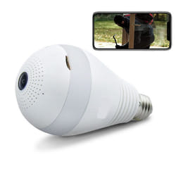 Ampoule Caméra Ip Panoramique À 360 Degrées Connectée Android iOs E27 Wifi YONIS