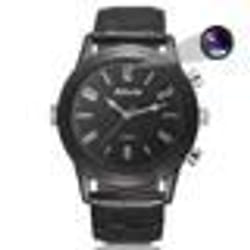 Montre Caméra Espion Full HD 1080p Bracelet Cuir Vision Nuit Détection Mouvement ROM 32 Go Noir YONIS