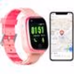 Montre Traceur GPS 4G pour Senior Enfant Localisation Température Cardio Pression Rose YONIS
