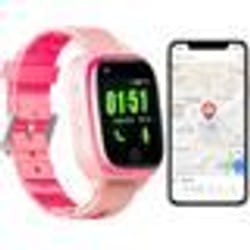 Montre Traceur GPS 4G pour Senior Enfant Localisation Température Cardio Pression Rose YONIS