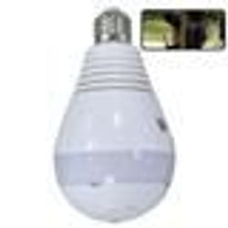 Ampoule Caméra Espion HD 1.3Mp 360° Voix Bidirectionnelle IP Wifi Vision Infrarouge + SD 8Go YONIS