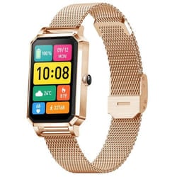 Montre Connectée Femme Écran Couleur 1.13 Pouces IP68 Avec Suivi Physiologique Et Cardiaque Or Rose YONIS