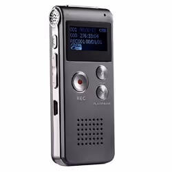 Dictaphone Professionnel USB 8GB Avec Enregistreur Vocal Lecteur MP3 WAV et Fonction VAR ROM 4 Go Gris YONIS
