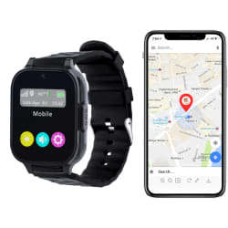 Yonis Montre GPS Sénior Enfant 4G - Noir