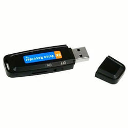 Micro Espion USB Enregistreur Vocal Rechargeable Haute Qualité Facile À Utiliser Noir YONIS