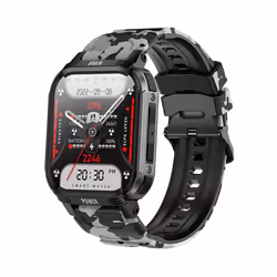 Montre Connectée Écran TFT 1.85 Pouces Appels Bluetooth Cardiofréquencemètre IP67 Noir 2 YONIS