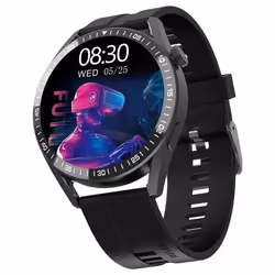 Montre Connectée Écran Couleur 1.32 Pouces Appels Bluetooth Santé IP67 28 Modes Noir YONIS
