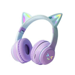 Yonis Casque Audio LED Oreilles De Chat - Vert