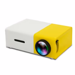Videoprojecteur LED Portable Mini Home Theater Avec Télécommande 400 Lumens Jaune YONIS