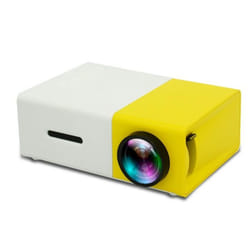 Videoprojecteur LED Portable Mini Home Theater Avec Télécommande 400 Lumens Jaune YONIS