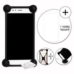 Accessoires pour smartphone - Condor - Allure M3 - Coque bumper antichoc - Verre trempé 9H - Noir
