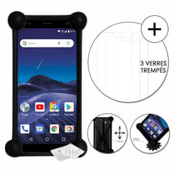 Coque bumper - Logicom - Le Moov 2 - Antichoc - Silicone - Coins renforcés
