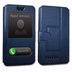 Etui Housse Folio - Xiaomi - Redmi Note 7 - Éco cuir - Extra Slim - 2 Fenêtres