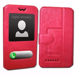 Coque - Orange - Neva Play - Rose Fushia - Éco cuir - Extra Slim - Fermeture magnétique