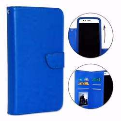 Etui housse folio - Huawei - Honor 9x Lite - Simili cuir - Bleu - Aimantée
