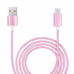 Câble Type C - Xiaomi - Redmi Note 12 Pro 4G - Nylon Tressé - Synchro Rapide - Rose