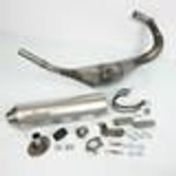Pot d échappement Leovince pour Moto Gilera 50 SMT 2003 à 2017 3408N / HM V6 inox passage bas Neuf