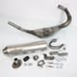 Pot d échappement Leovince pour Moto Derbi 50 Senda Sm Drd Après 2003 3408N / HM V6 inox passage bas Neuf
