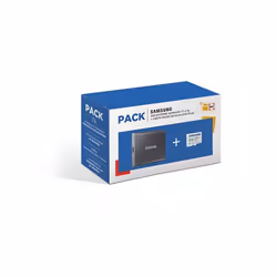 SSD externe Samsung Pack SSD externe T7 2 To Gris + carte microSD Samsung Evo 64 Go