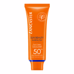Lancaster Sun Beauty, Crème d’écran solaire, Visage, Tube, Protection, Réparer, Tous types de peau, 50 ml