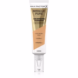 Une seule goutte suffit pour obtenir un fini impeccable et lumineux. Le fond de teint Max Factor Miracle Pure Skin-Improving  ...
