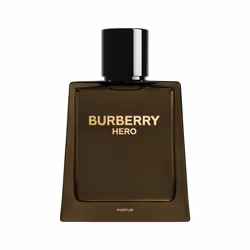 Burberry Hero Parfum, Hommes, 100 ml, Flacon rechargeable, Cypriol, Amyris (huile), Cèdre