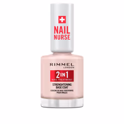 Rimmel Nail Nurse 2 in 1, Renforcement des ongles, Unisexe, 12 ml, Protection, Renforcer, Brosse, Bouteille