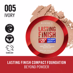 Rimmel Lasting Finish 7 g Boîtier compact Poudre 005 Ivory - Vue supplémentaire 5