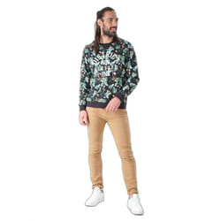 Sweat col rond imprimé tropical SICILIA - XL