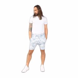 Short de jogging tie and dye EMERALD