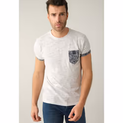 T-shirt en coton et col rond SHAMAR