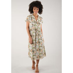 Robe longue en polychiffon NAHEMA