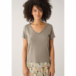 T-shirt col en V avec liseré brillant CASA