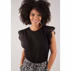 T-shirt en jersey effet lin AZIA
