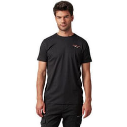 tshirt col rond avec lettrage imprimé sur la poitrine et tête de bulldog aviateur dans le dos BULLDOG