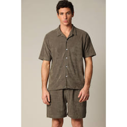 Chemise loose en éponge à manches courtes avec col cubain CREEKSON