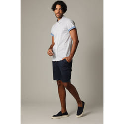 Chemise en popeline à manches courtes avec motif géométrique BOGY