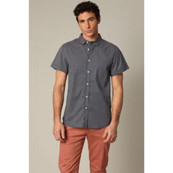 Chemise en popeline à manches courtes avec motif géométrique BOGY