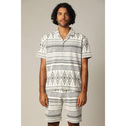 Chemise jacquard oversize en coton avec imprimés géométriques INDIANA