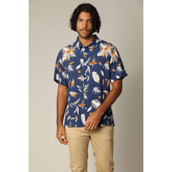 Chemise classique en viscose avec imprimé tropical coloré PEARL