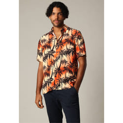 Chemise oversize en viscose avec imprimé tropical coloré HANDY