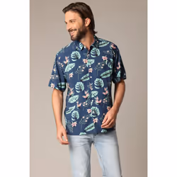 Chemise homme tropicale et décontractée en viscose SAHEL