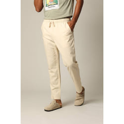 Pantalon en coton et lin avec taille élastiquée et cordon GLADES